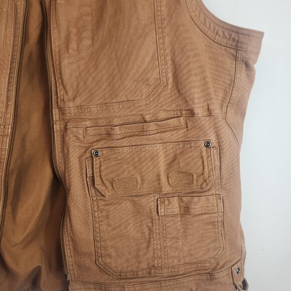 Duluth Trading Co. DuluthFlex Fire Hose Ultimate Work Vest 2XL | Brown Canvas - Picture 5 of 8